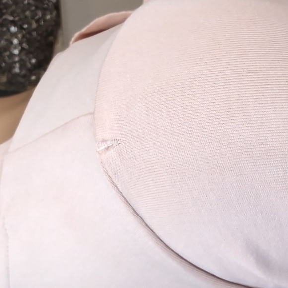 3/$20 Dynamite Pink Ruffle Top Short Sleeve Cut Out Blush Tshirt Womens XS - Picture 7 of 11